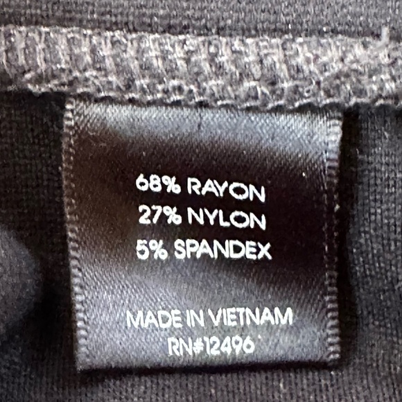 Parker Smith Black Pull On Slim Fit Pants Silver Zippers On Legs Size Small EUC! - Picture 8 of 8